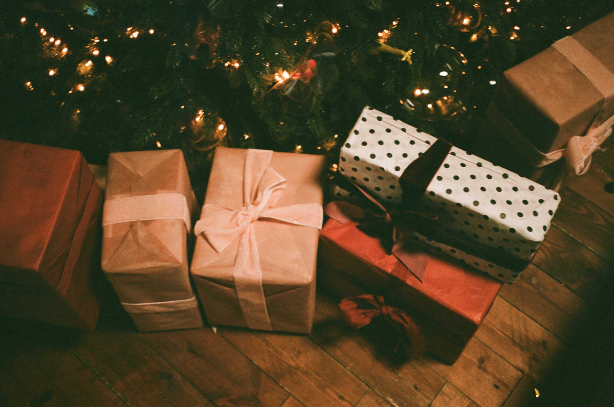 Gifts under a Christmas Tree.