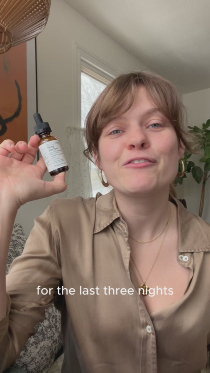 Sleep Tincture demonstration showing dosing and use for REM sleep support